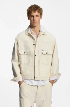 Relaxed-Fit Trucker-Jacke aus Ecru-Denim