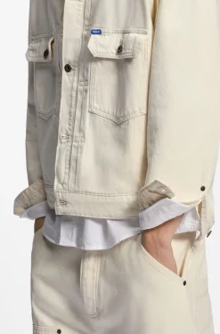 Relaxed-Fit Trucker-Jacke aus Ecru-Denim