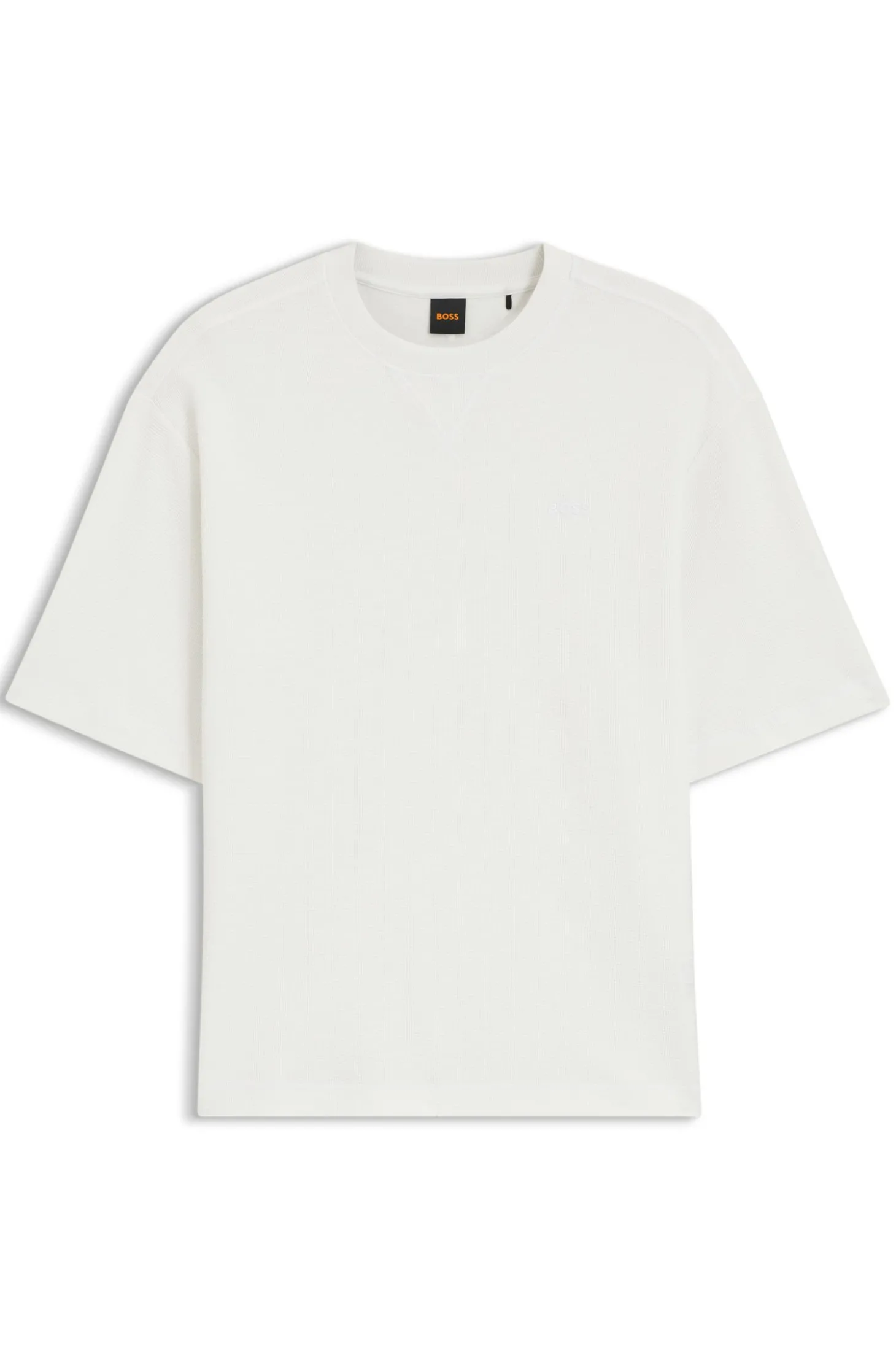 Relaxed-Fit T-Shirt aus Baumwolle mit Waffelstruktur