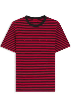 Relaxed-Fit T-Shirt aus Baumwoll-Jersey mit Streifen-Muster