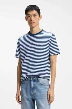 Relaxed-Fit T-Shirt aus Baumwoll-Jersey mit Streifen-Muster