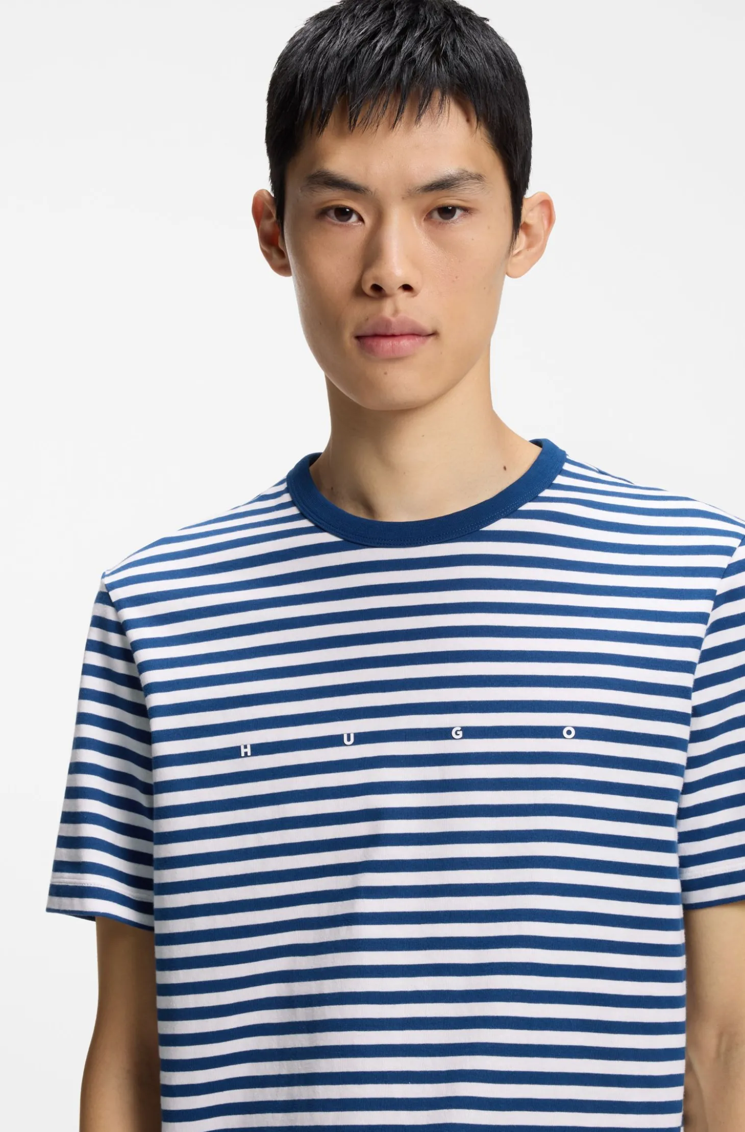 Relaxed-Fit T-Shirt aus Baumwoll-Jersey mit Streifen-Muster