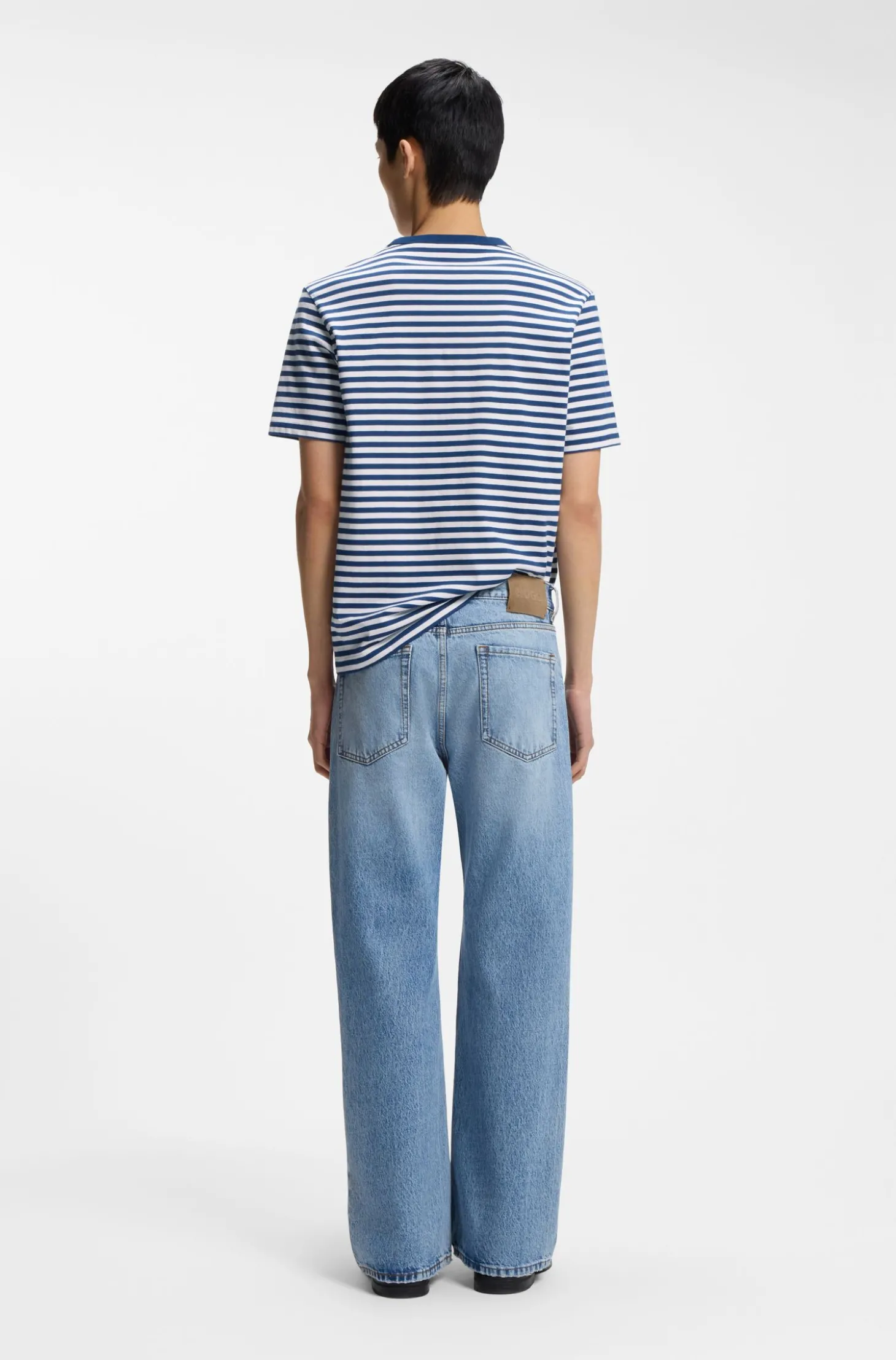 Relaxed-Fit T-Shirt aus Baumwoll-Jersey mit Streifen-Muster