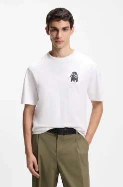 Relaxed-Fit T-Shirt aus Baumwolle mit Horror-Grafik