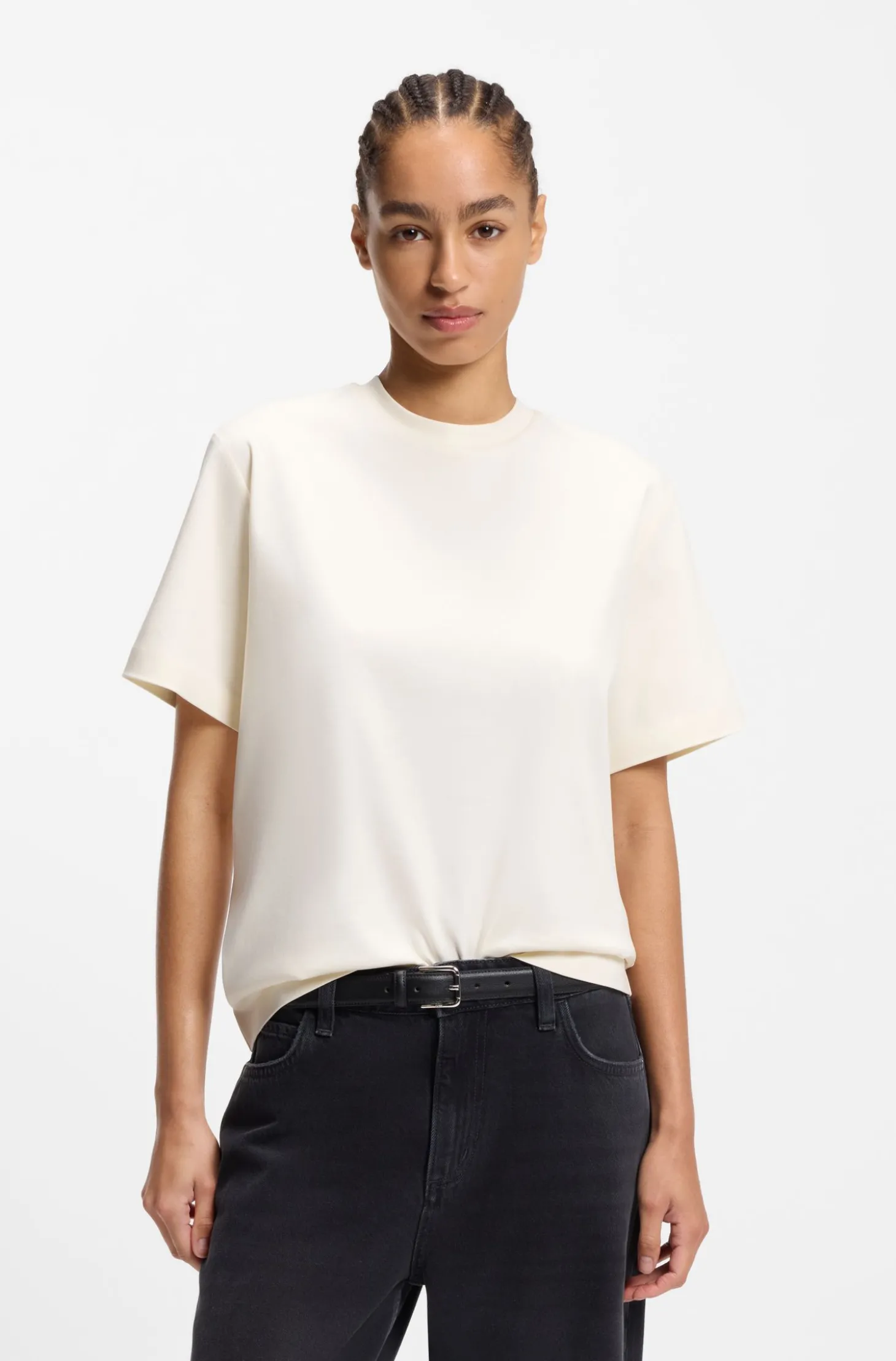 Relaxed-Fit T-Shirt aus merzerisierter Baumwolle