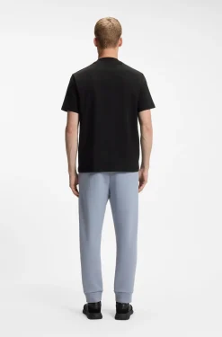 Relaxed-Fit T-Shirt aus Stretch-Baumwolle mit Stehkragen