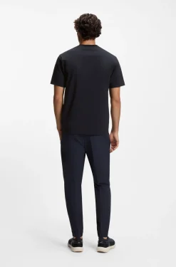 Relaxed-Fit T-Shirt aus Stretch-Baumwolle mit tonalem Logo