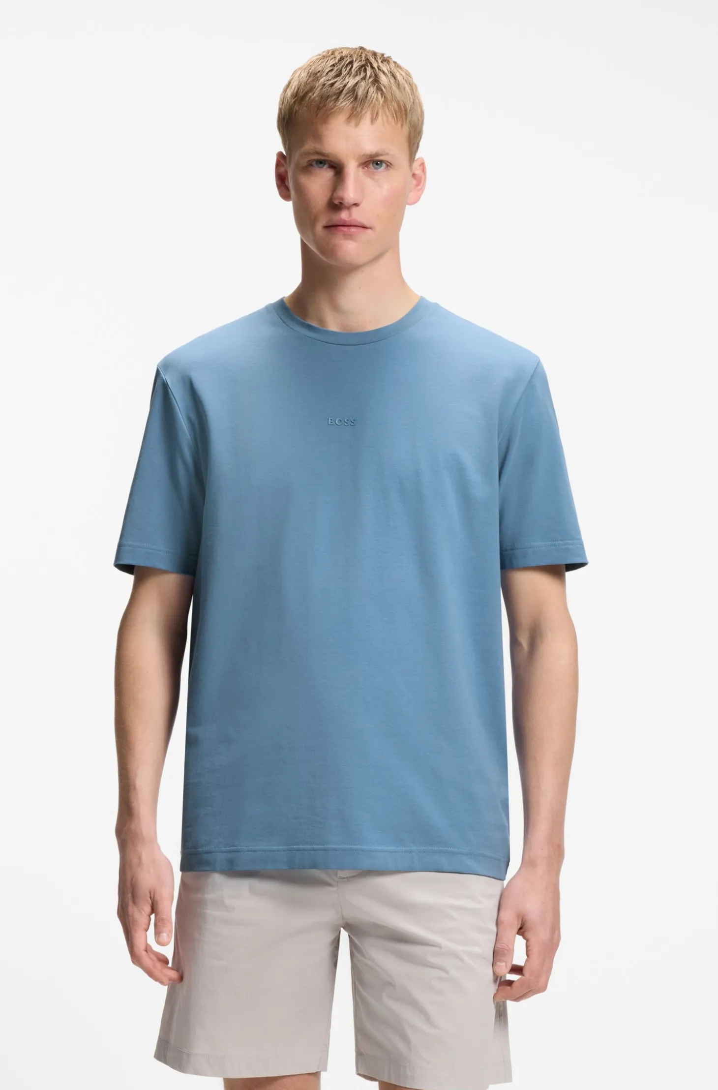 Relaxed-Fit T-Shirt aus Stretch-Baumwolle mit Logo-Detail
