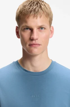 Relaxed-Fit T-Shirt aus Stretch-Baumwolle mit Logo-Detail