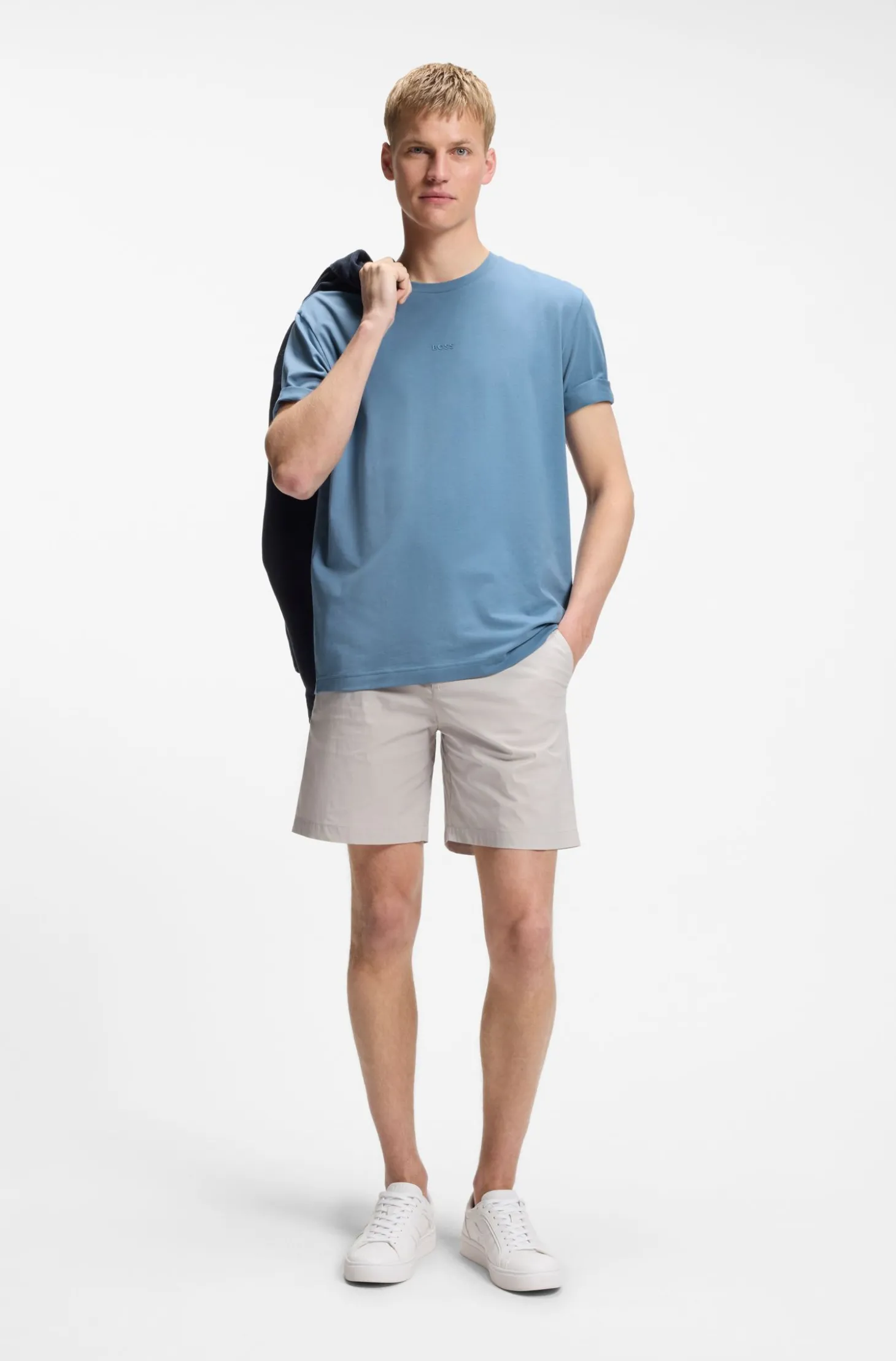 Relaxed-Fit T-Shirt aus Stretch-Baumwolle mit Logo-Detail