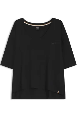 Relaxed-Fit T-Shirt aus Stretch-Jersey mit V-Ausschnitt