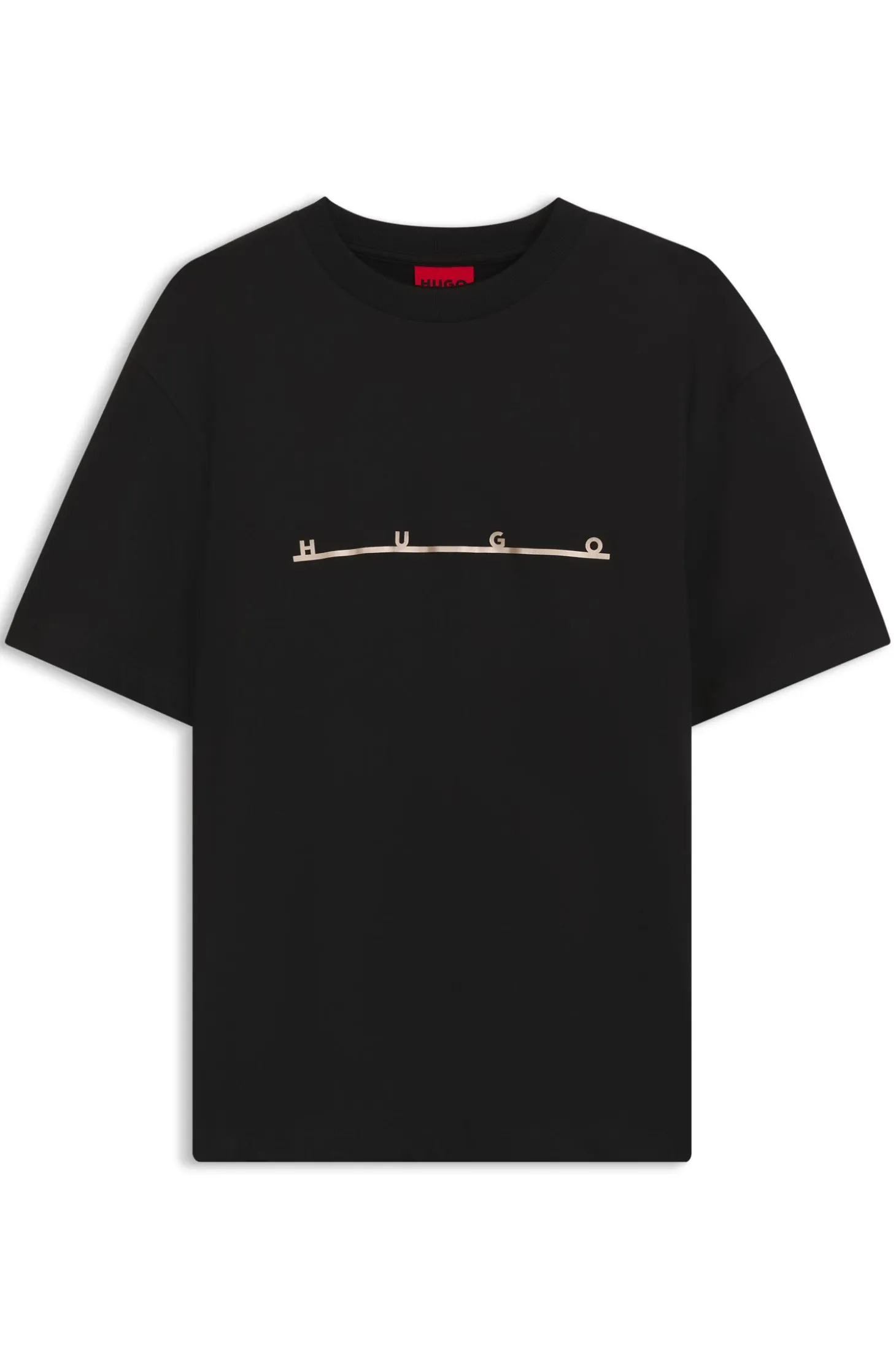Relaxed-Fit T-Shirt mit Zickzack-Nahtdetail