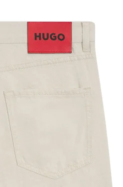 Relaxed Tapered-Fit Jeans aus Denim in Ecru