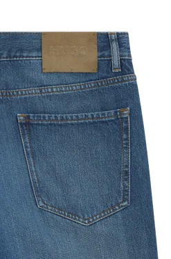 Relaxed Tapered-Fit Jeans aus blauem Denim