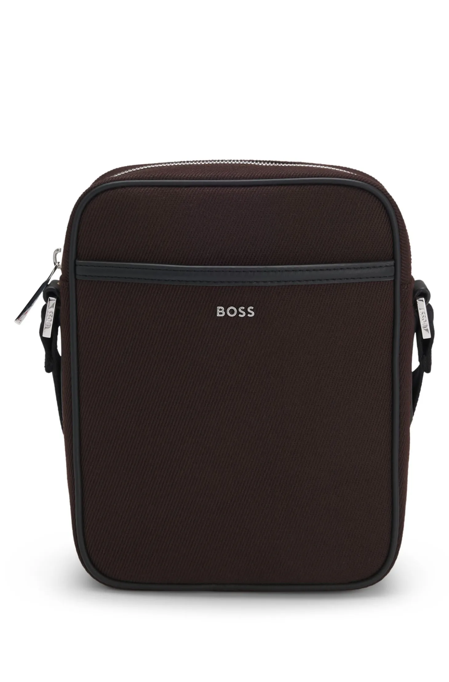 Reporter-Tasche aus Canvas mit Logo-Schriftzug