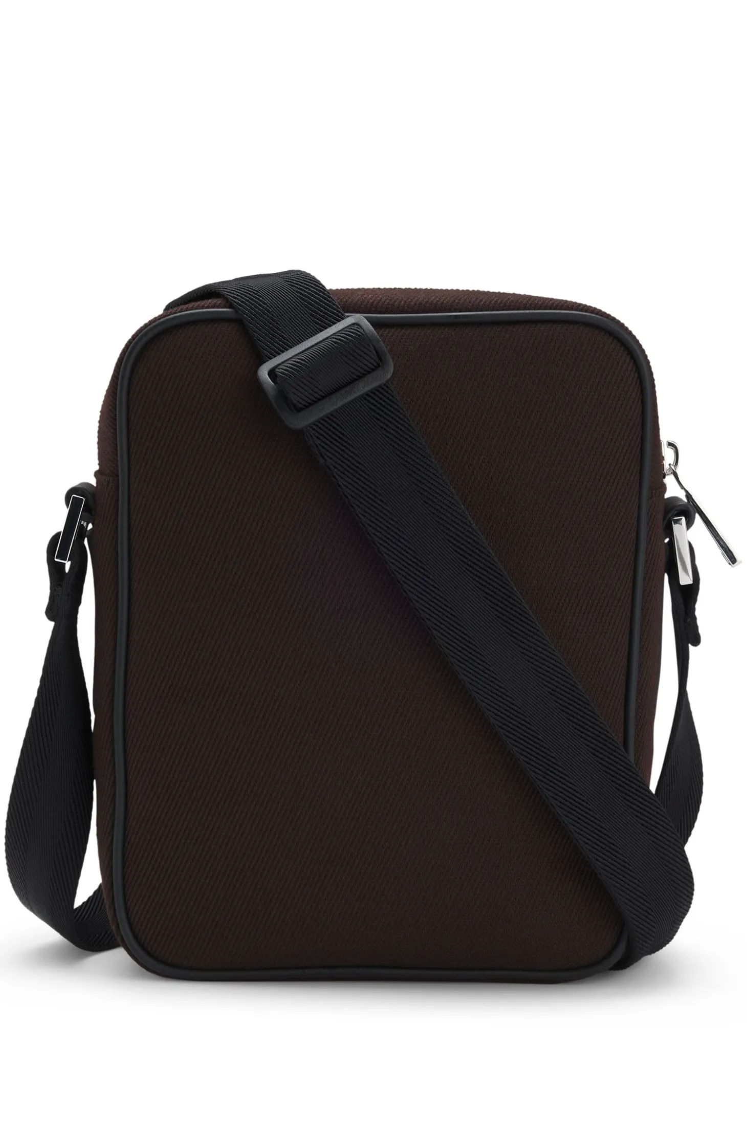 Reporter-Tasche aus Canvas mit Logo-Schriftzug