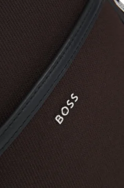 Reporter-Tasche aus Canvas mit Logo-Schriftzug