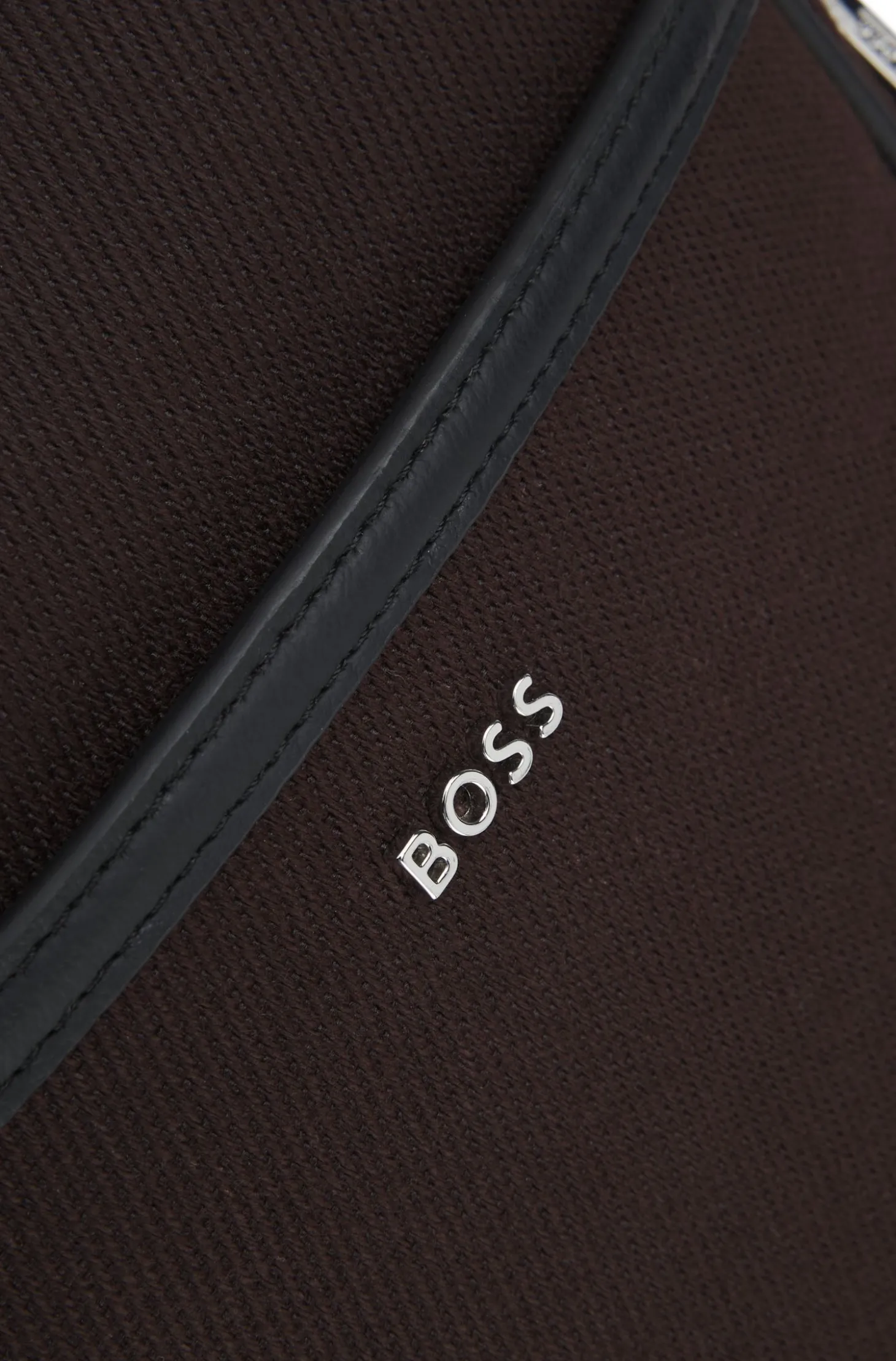 Reporter-Tasche aus Canvas mit Logo-Schriftzug