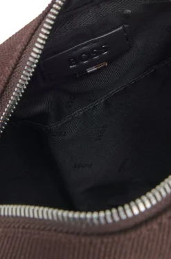 Reporter-Tasche aus Canvas mit Logo-Schriftzug