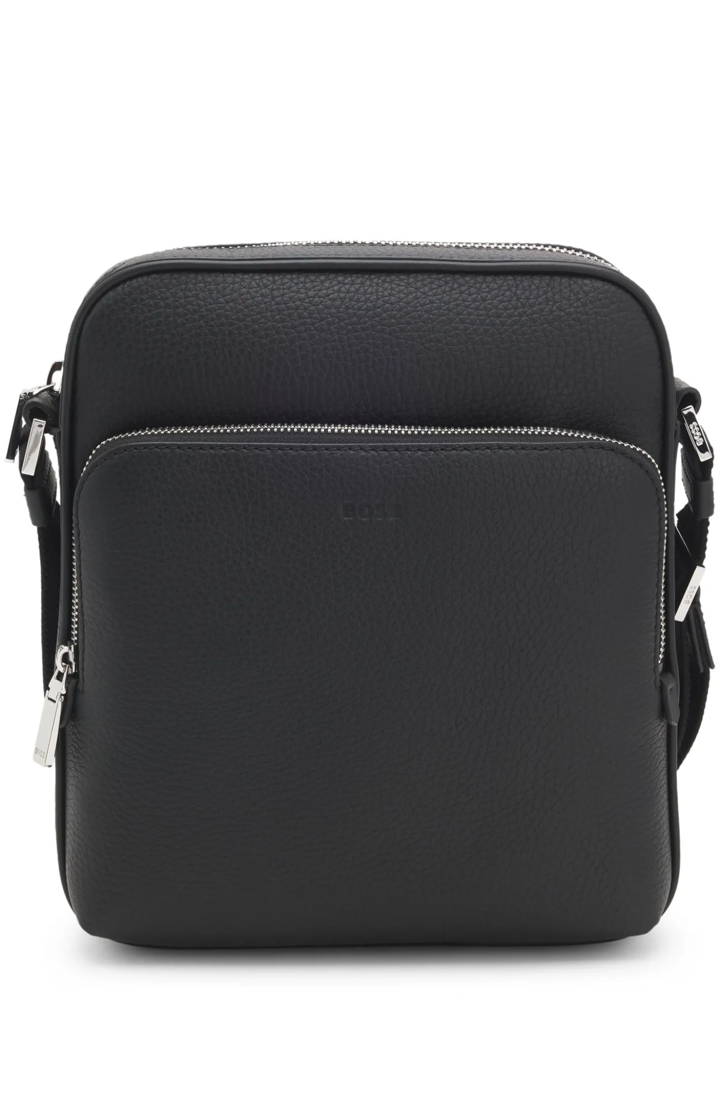 Reporter-Tasche aus natürlich genarbtem italienischem Leder