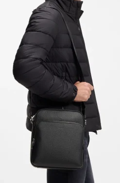 Reporter-Tasche aus natürlich genarbtem italienischem Leder