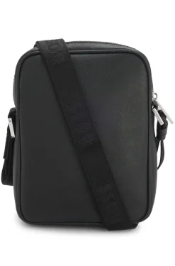Reporter-Tasche aus recyceltem Leder mit verstellbarem Logo-Riemen