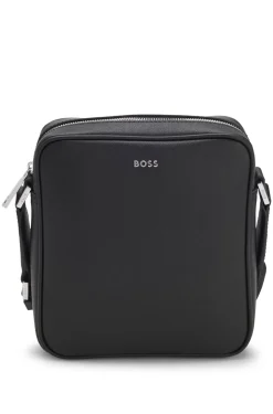 Reporter-Tasche mit silberfarbenem Logo-Schriftzug
