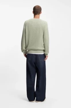 Rippstrick-Pullover aus Baumwolle