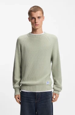 Rippstrick-Pullover aus Baumwolle