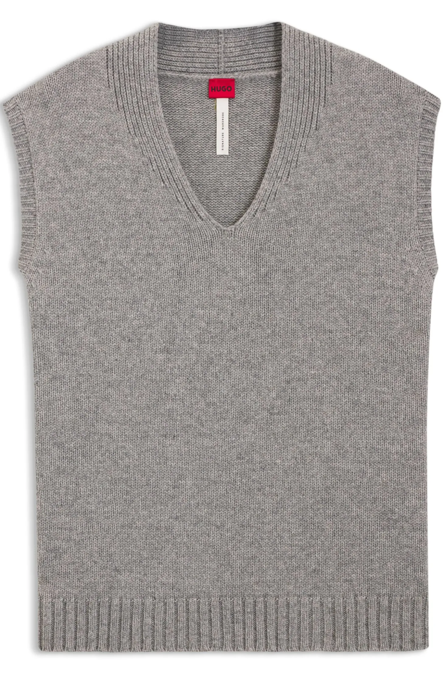 Ärmelloser Pullover aus Woll-Mix