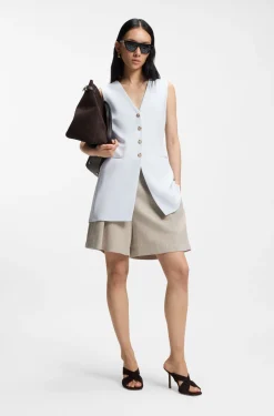 Ärmelloser Slim-Fit Blazer