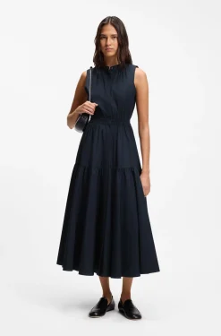 Ärmelloses Kleid aus Baumwoll-Popeline