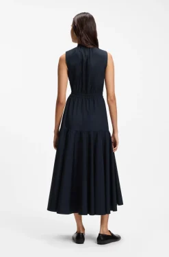 Ärmelloses Kleid aus Baumwoll-Popeline