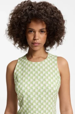 Ärmelloses Kleid mit geometrischem Print