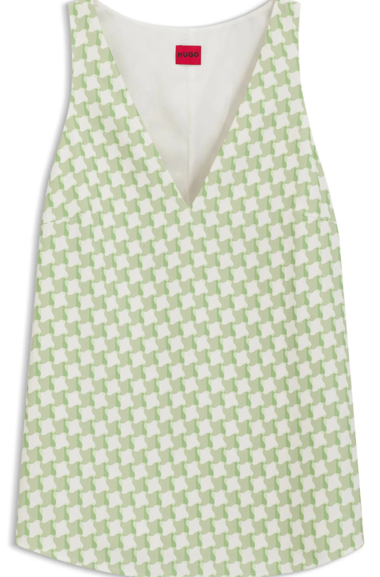Ärmelloses Top mit geometrischem Print und Pailletten