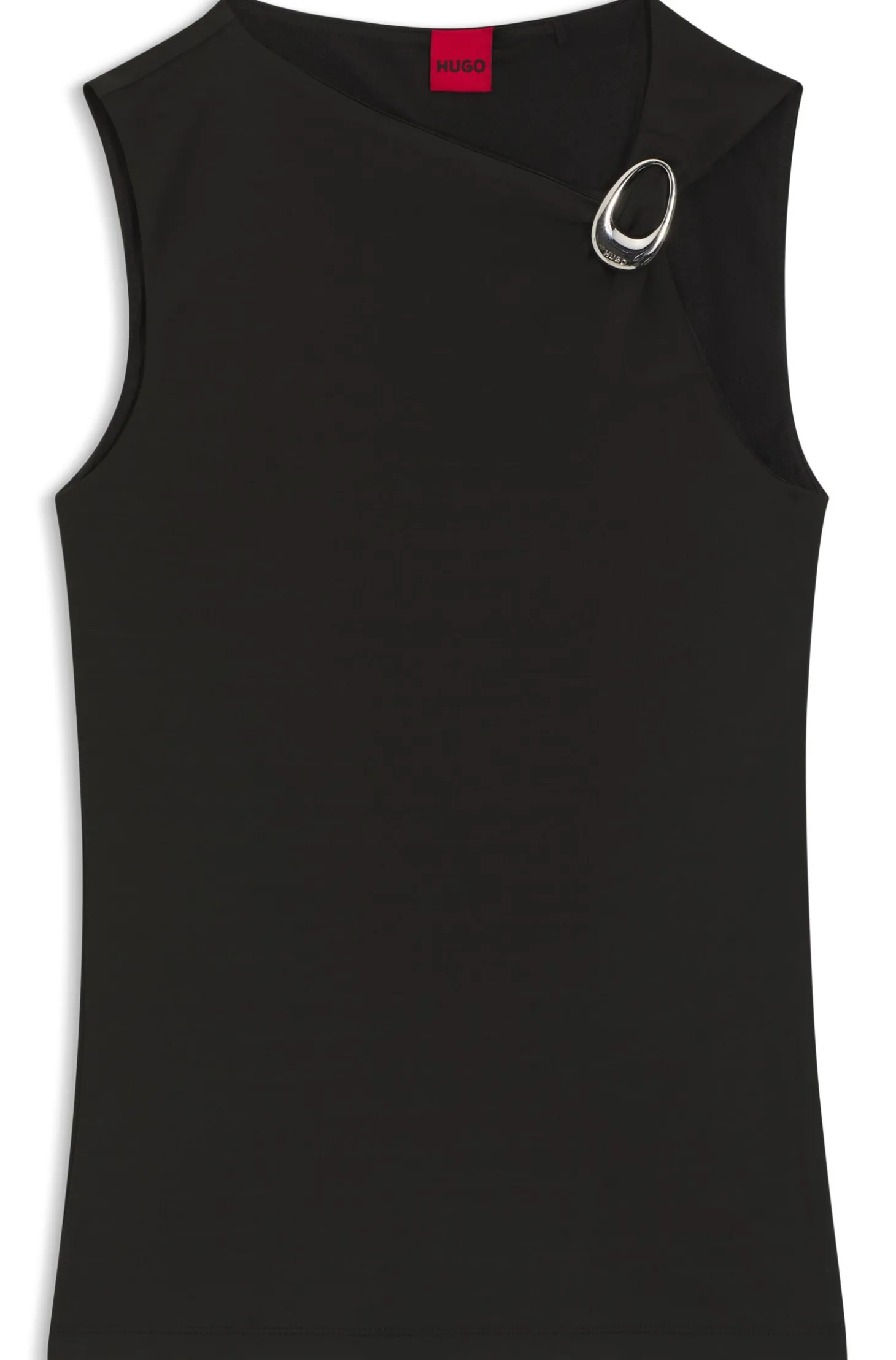 Ärmelloses Top mit Logo-Schließe-Detail