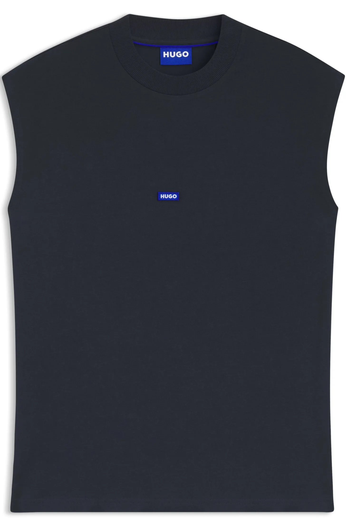 Ärmelloses T-Shirt aus Baumwolle mit Logo-Patch