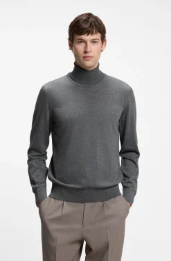 Rollkragenpullover aus extrafeiner Merinowolle