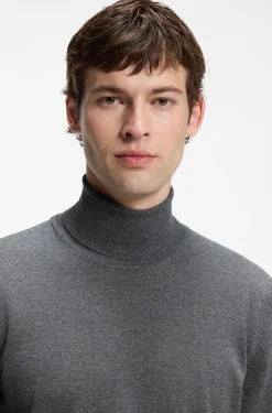 Rollkragenpullover aus extrafeiner Merinowolle
