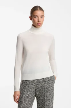 Rollkragenpullover aus Woll-Mix mit Kaschmir