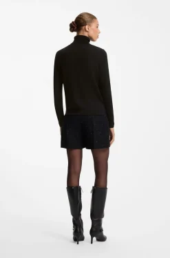 Rollkragenpullover aus Woll-Mix mit Kaschmir