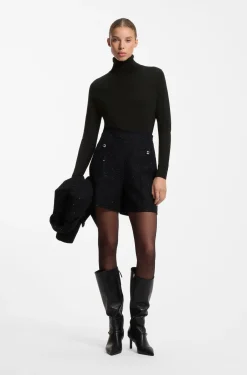 Rollkragenpullover aus Woll-Mix mit Kaschmir