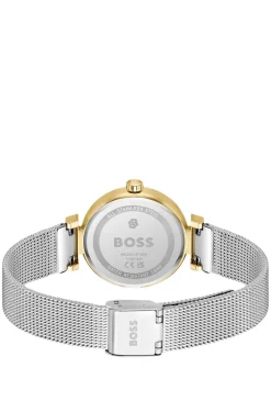 Rosehill goldfarbene Uhr mit silberfarbenem Mesh-Armband