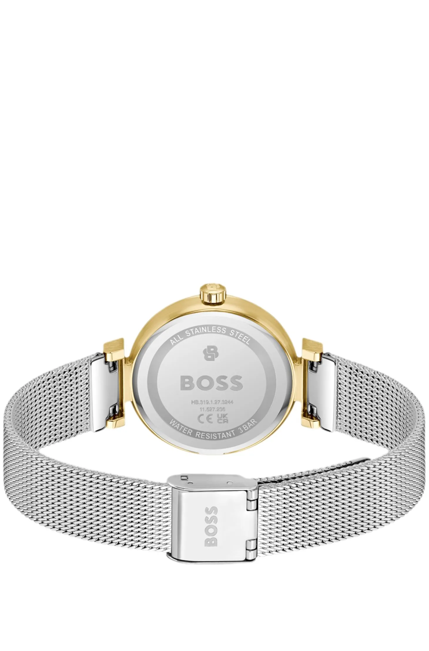 Rosehill goldfarbene Uhr mit silberfarbenem Mesh-Armband