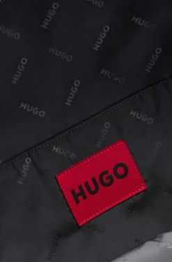 Rucksack aus Kunstleder mit geprägtem Logo-Patch