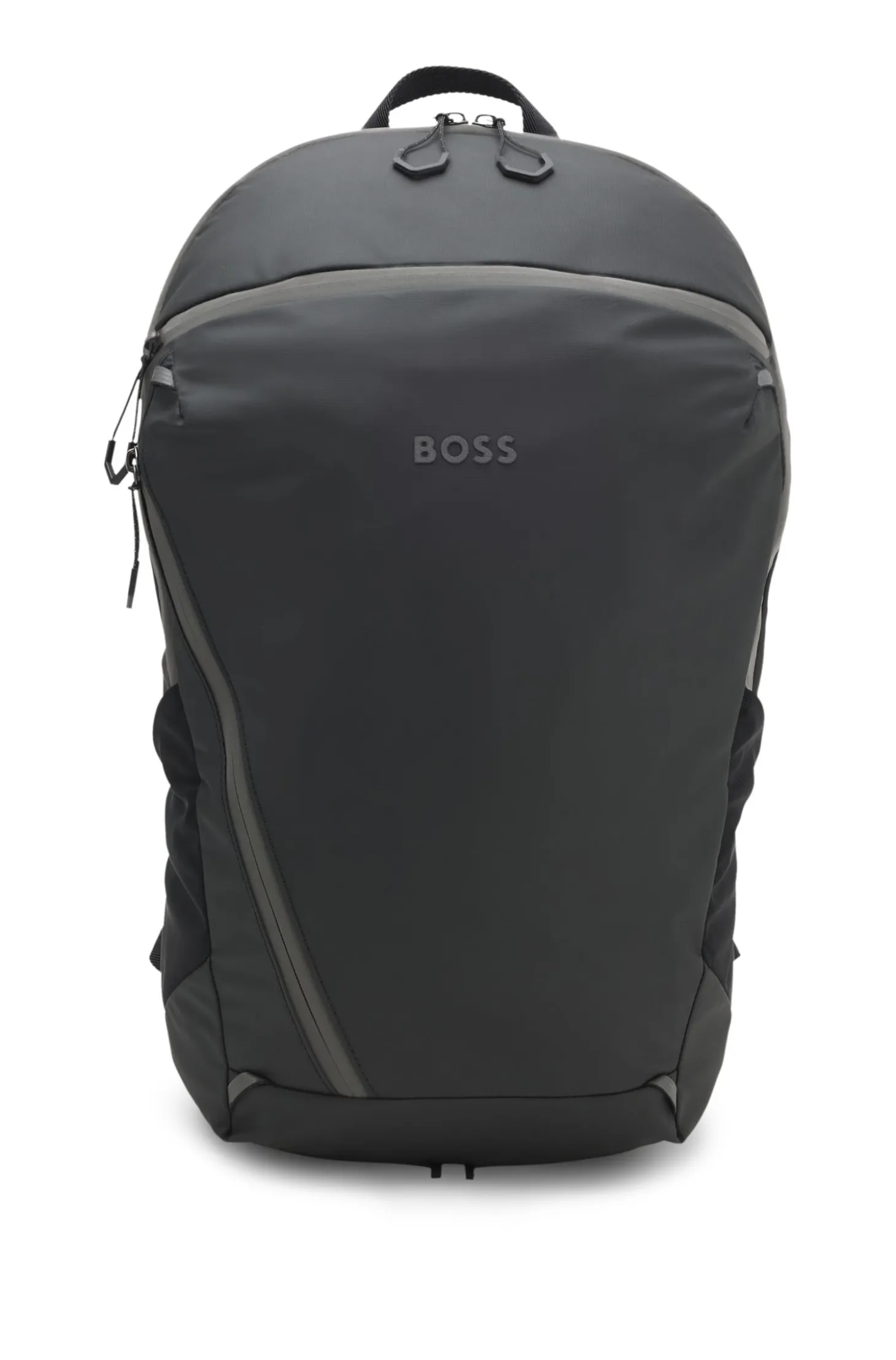 Rucksack aus Kunstleder mit reflektierenden Details