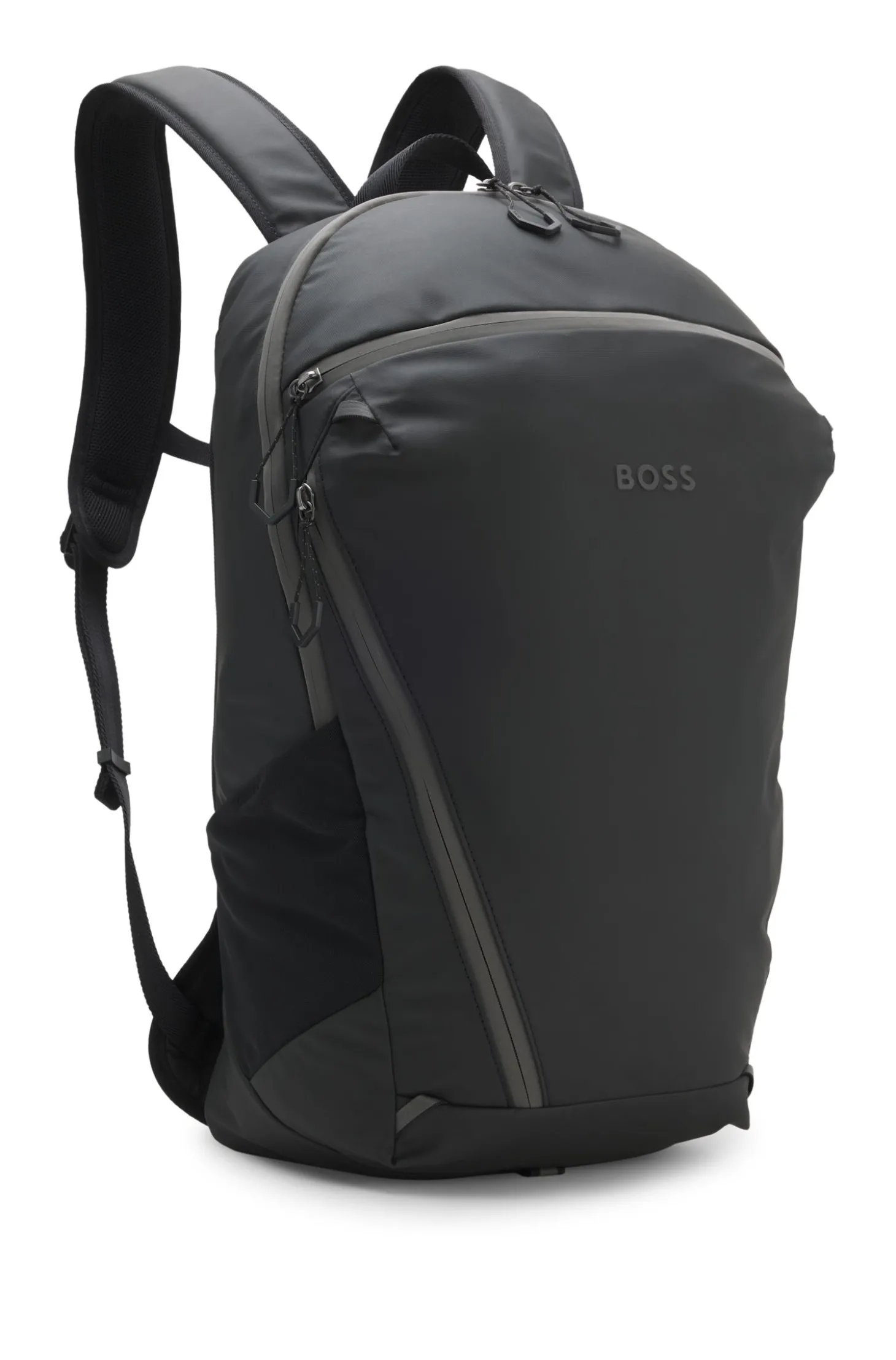 Rucksack aus Kunstleder mit reflektierenden Details