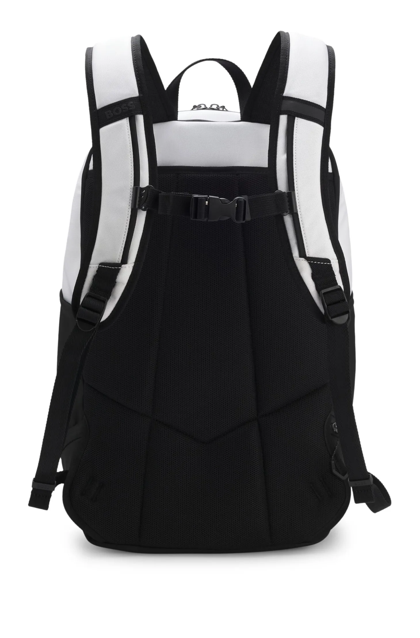 Rucksack aus strukturiertem Gewebe mit Logo und Signature-Streifen