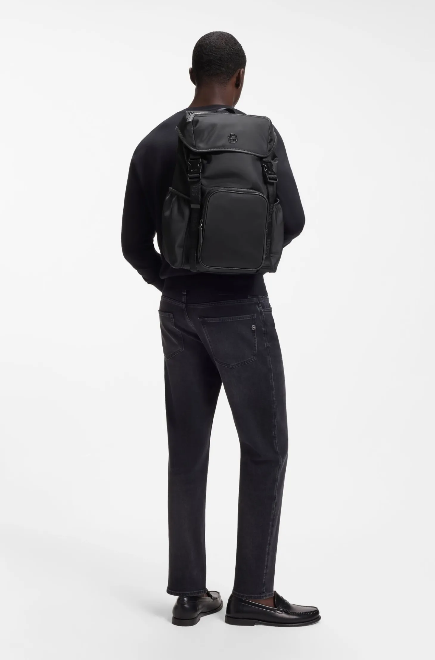 Rucksack aus Twill mit Double-B-Monogramm