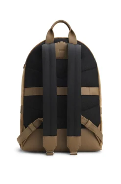 Rucksack aus Veloursleder mit Monogramm-Prägung